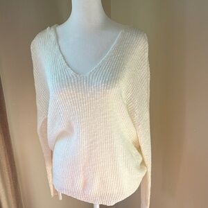 moon & madison Cream V-Neck Sweater